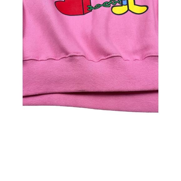 Neoity - Flower Love Smile Sweatshirt in Pink and Multi - Picture 4 of 5